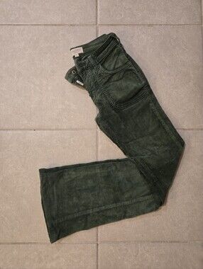 Pilcro Women's Dark Green Corduroy Bootcut Jeans